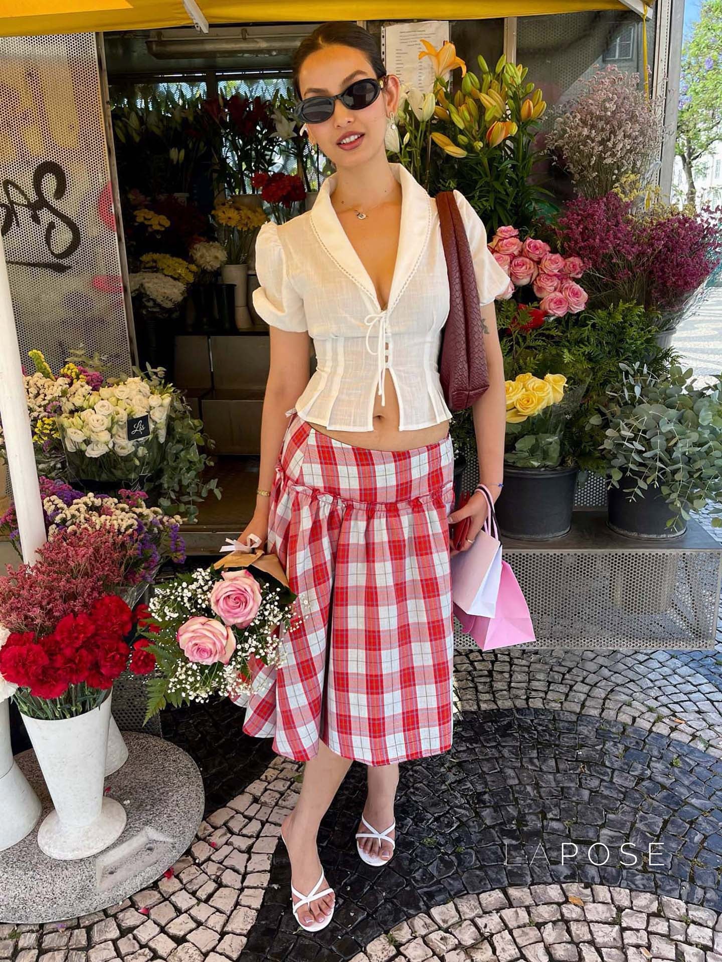 Emmarie Gingham A-Line Skirt [XX4T1NVQ]