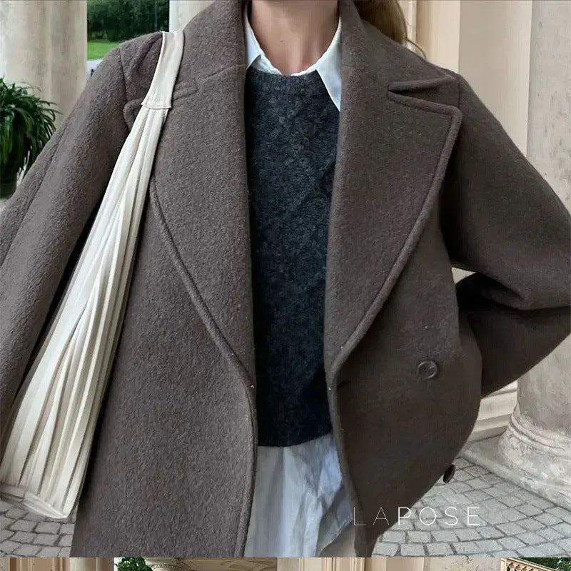 Emmersyn Double-Breasted Lapel Coat [G1A7FLCU]