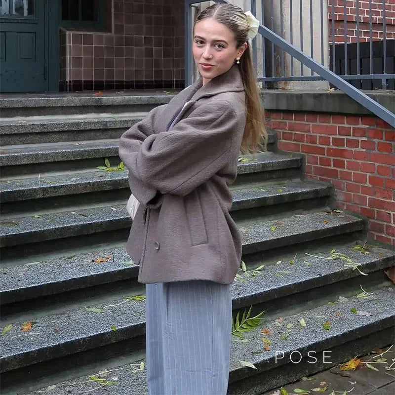 Emmersyn Double-Breasted Lapel Coat [K5KURFJU]