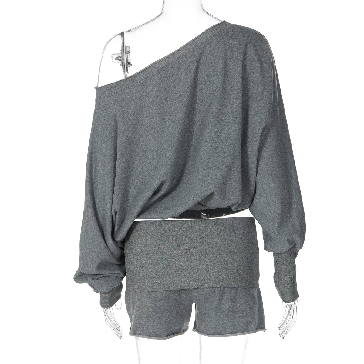 LaPose - Emmylou Off-Shoulder Sweatshirt Shorts Set