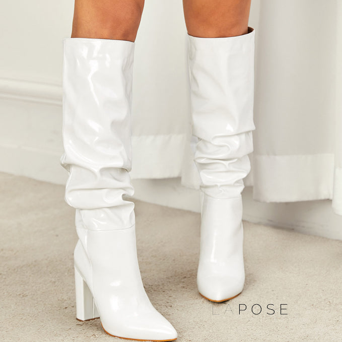 Emree Patent Block Heel Boots [WCLSXFWP]