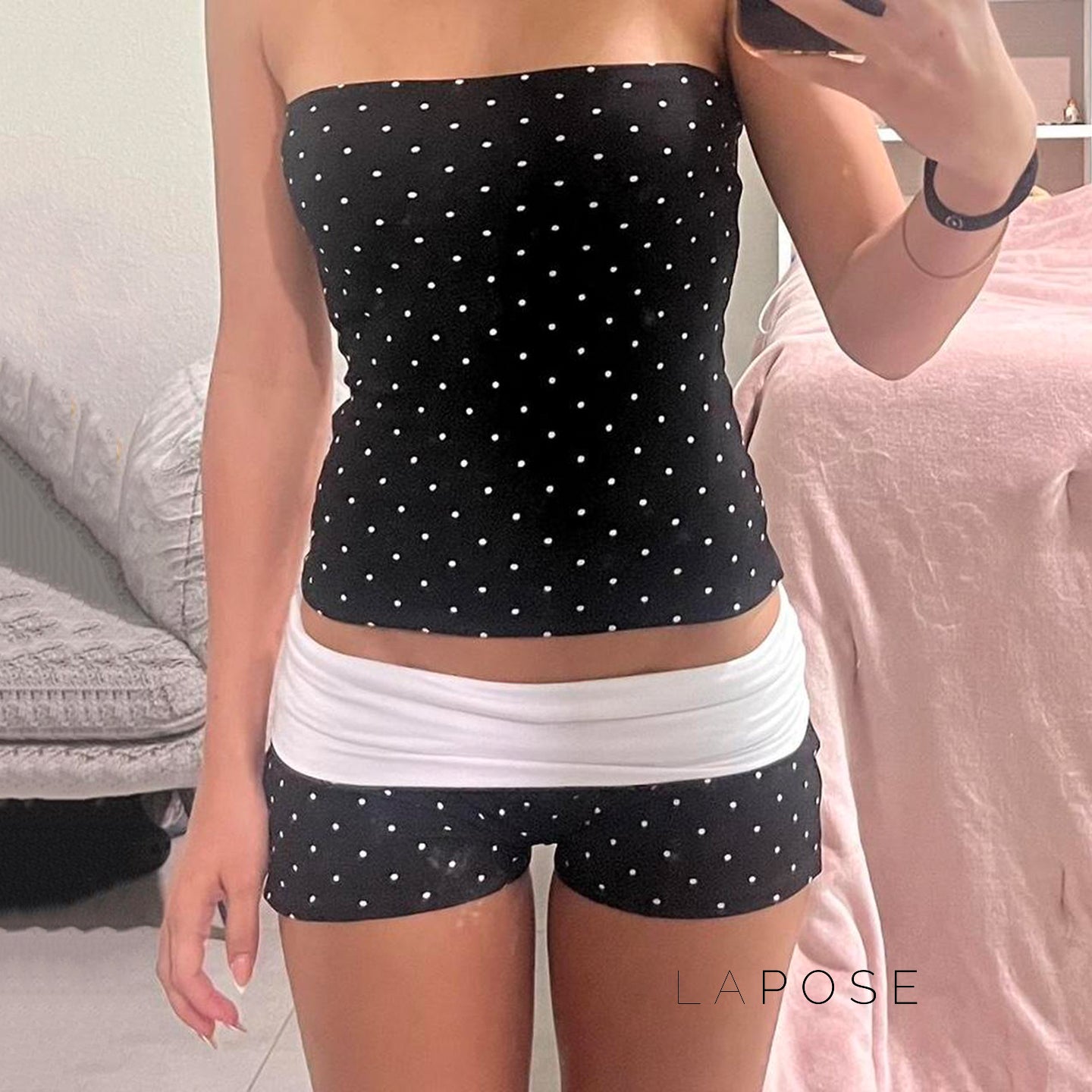 Emryn Polka Dot Short Set [BI5FM8LE]