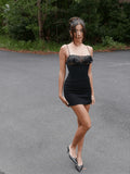 LaPose Eriel Lace Trim Mini Dress