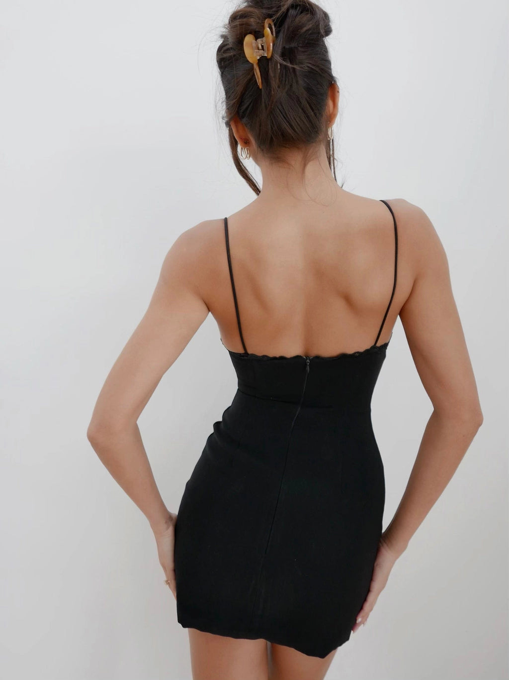 LaPose Eriel Lace Trim Mini Dress