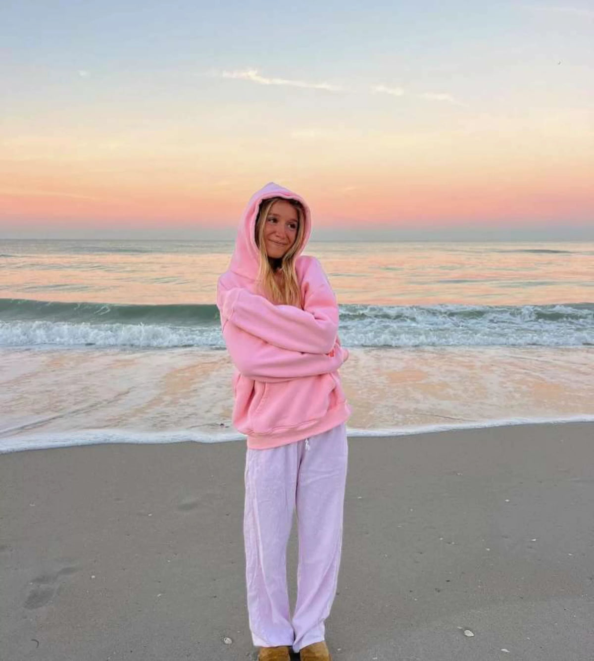 Estrella Waves Graphic Oversized Hoodie