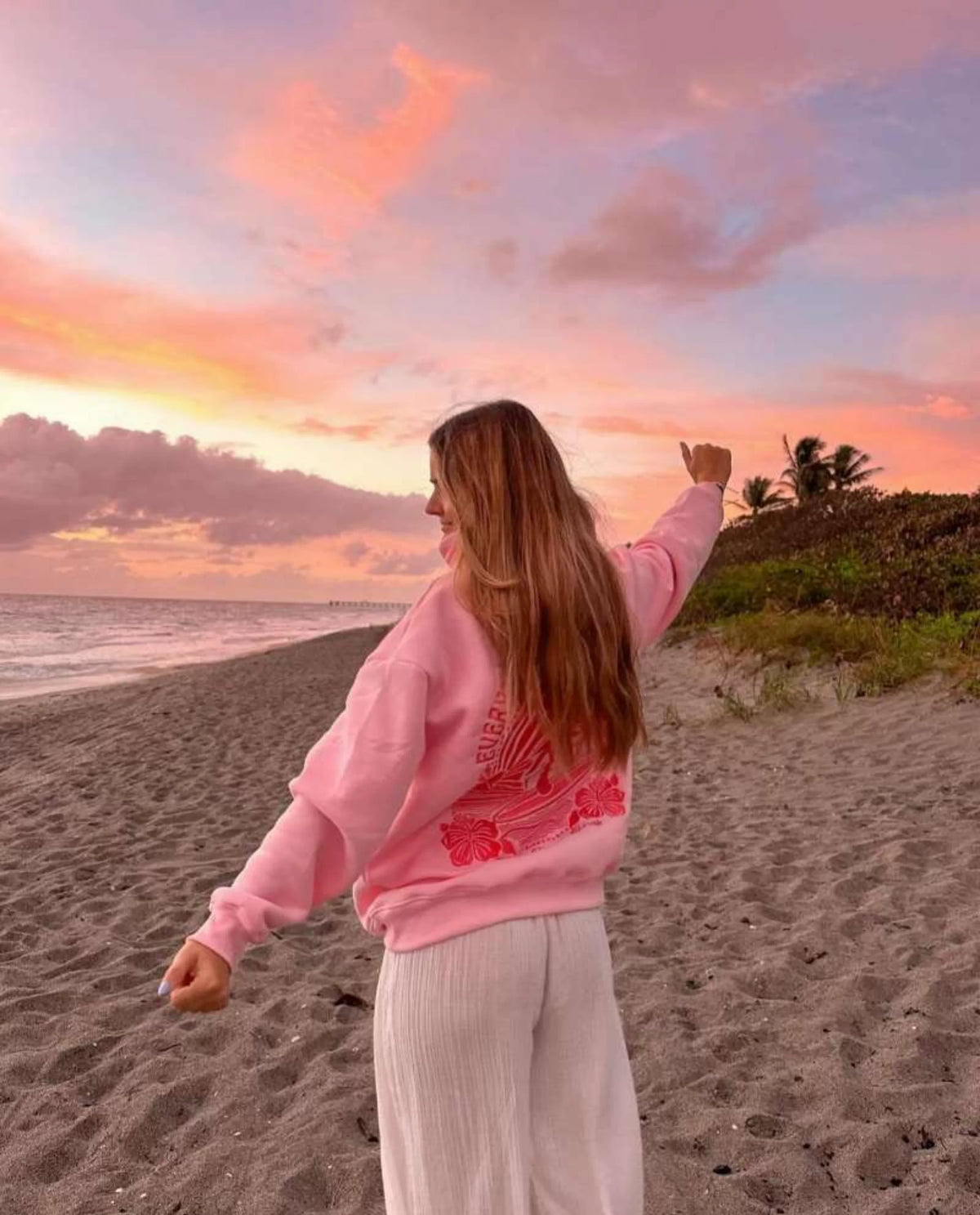 Estrella Waves Graphic Oversized Hoodie