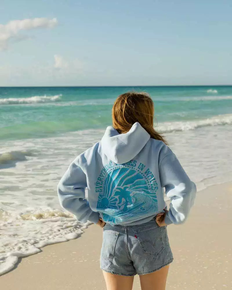 Estrella Waves Graphic Oversized Hoodie