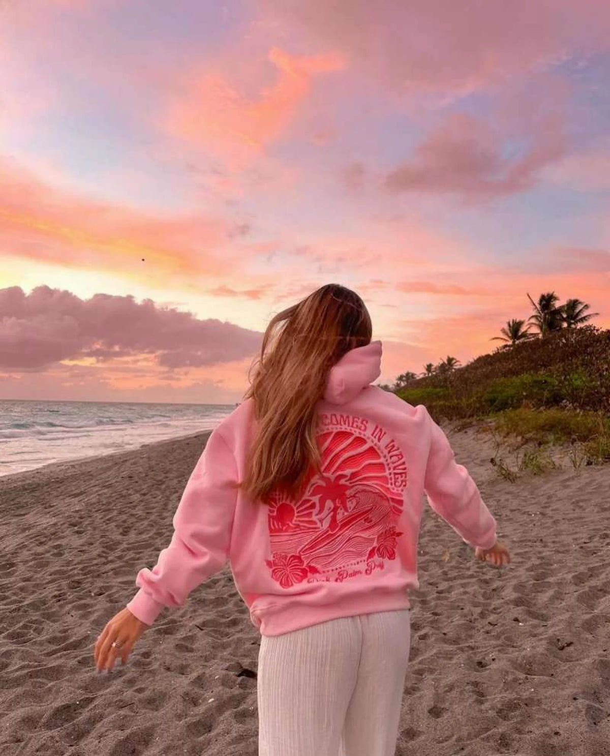 Estrella Waves Graphic Oversized Hoodie
