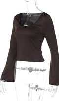 Eulalia Lace Flared Sleeve Top [BORZ1GBN]
