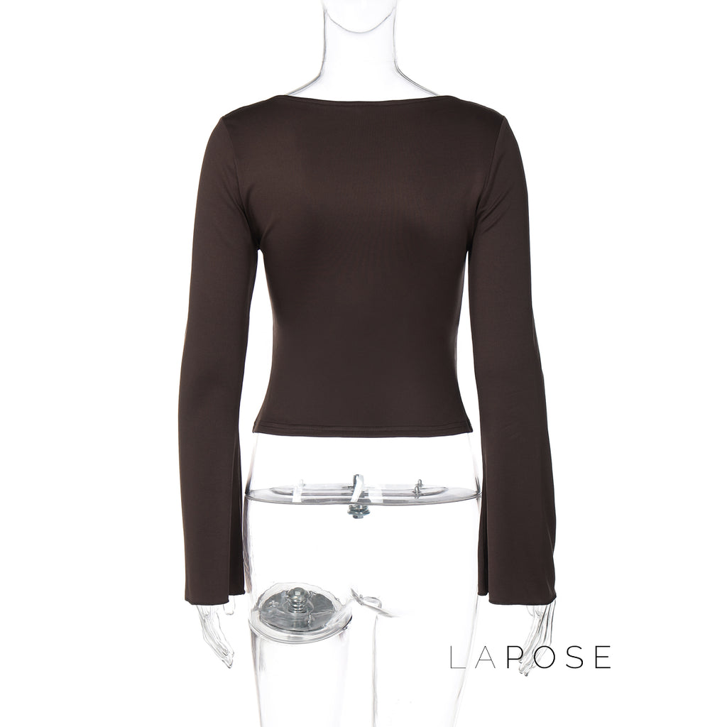 Eulalia Lace Flared Sleeve Top [5DT7HYBU]