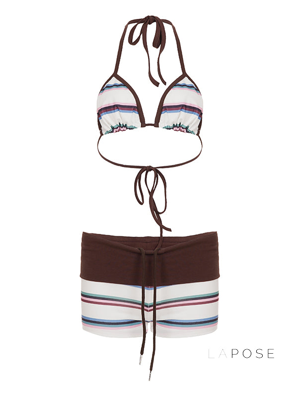 Evaleigh Colorblock Halter Bikini Set [0YC8PO04]