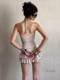 Evanna Tiered Halter Skirt Set [PN2SZH8J]