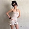 Evanna Tiered Halter Skirt Set [NPT2860D]