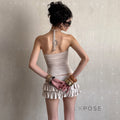 Evanna Tiered Halter Skirt Set [7LDWOXRU]
