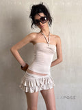 Evanna Tiered Halter Skirt Set [NBJEP24C]
