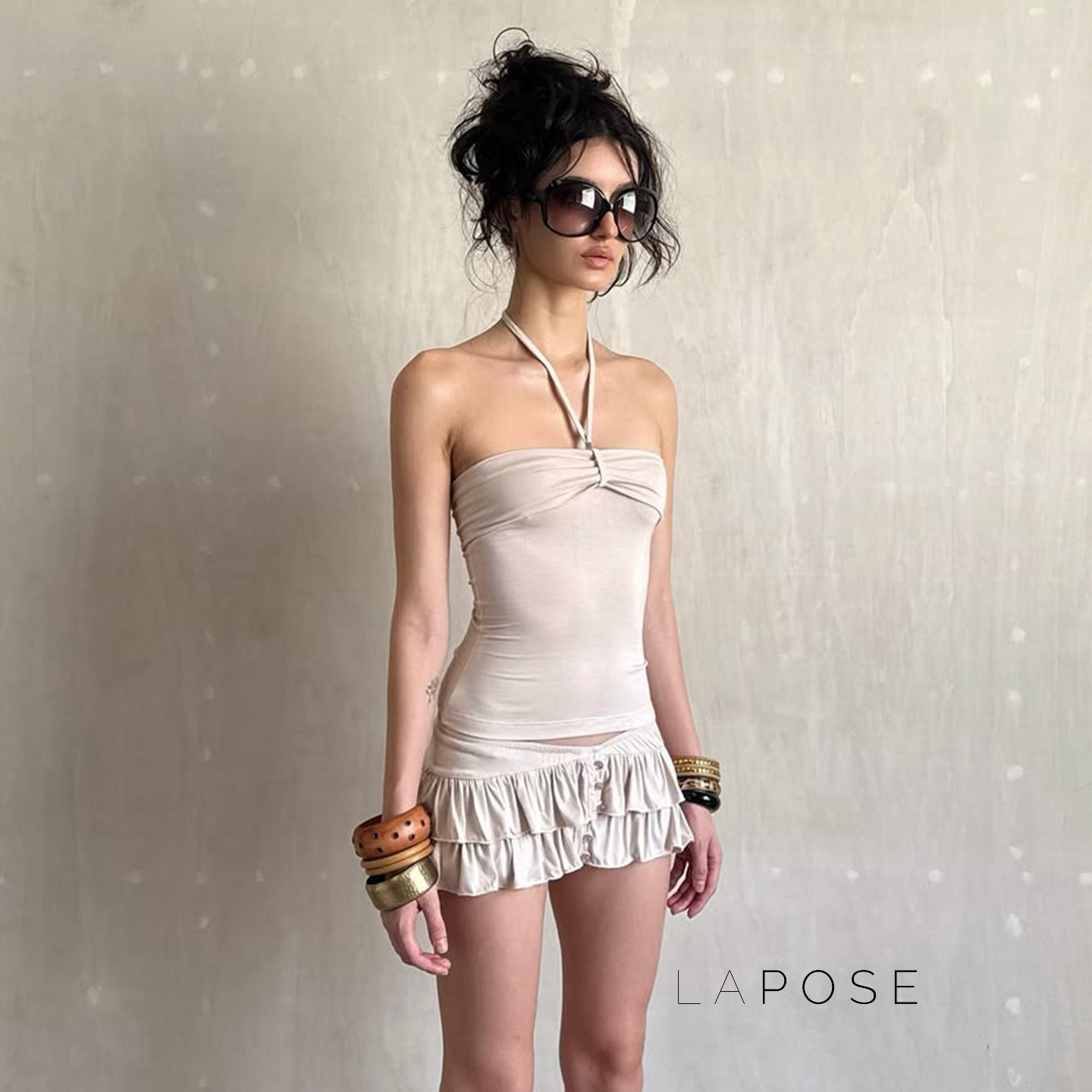 Evanna Tiered Halter Skirt Set [KS4FKIPW]