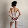 Evanna Tiered Halter Skirt Set [J3MMOKGJ]