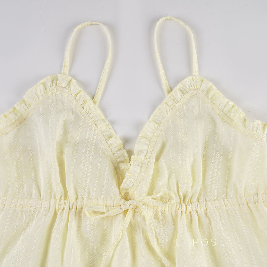 Evelia Bow Ruffle Cami Top