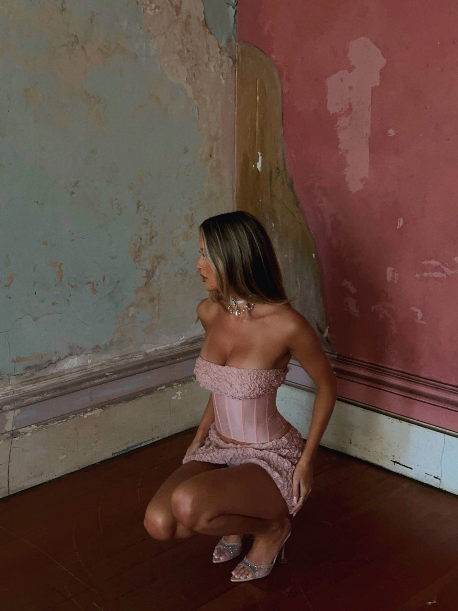 LaPose Evelynne Lace-Up Corset Top