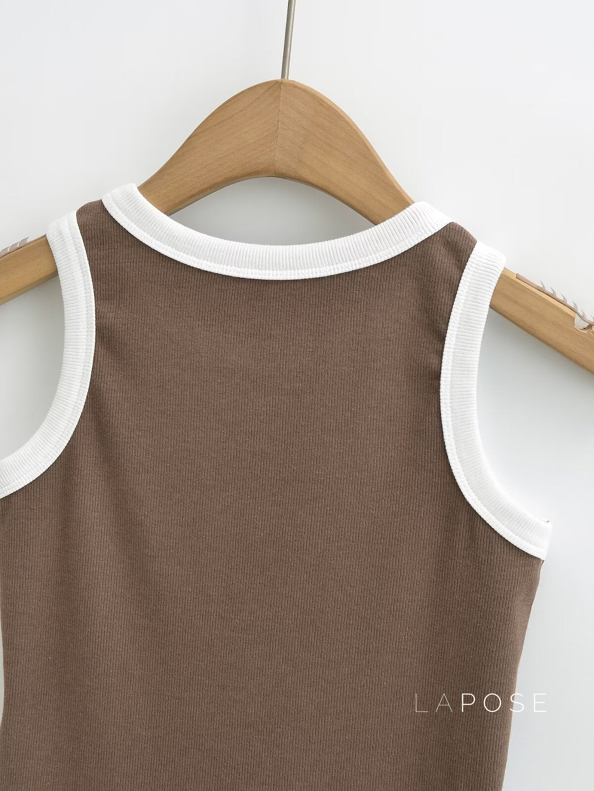 Evianna Ribbed Cropped Vest [825VBHS1]