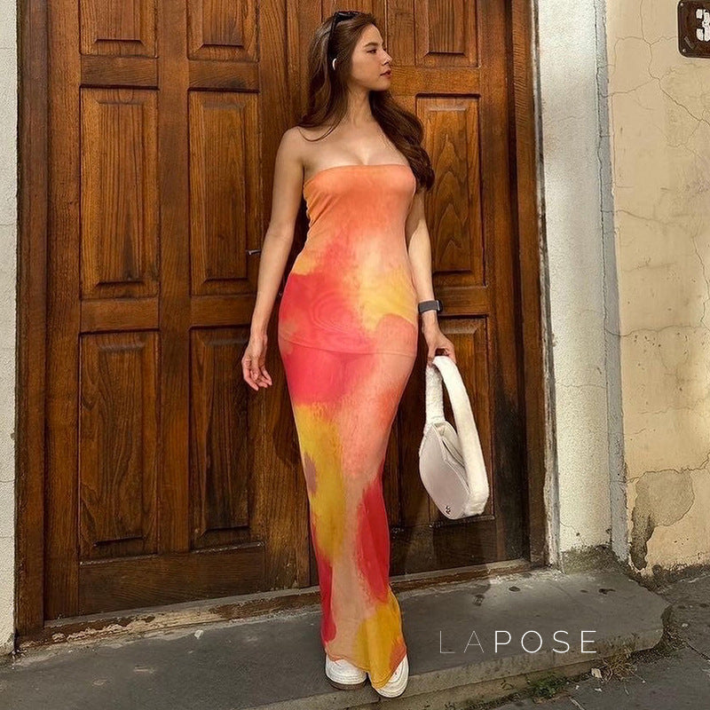 Evianna Strapless Printed Maxi Dress [DZAGNQQI]