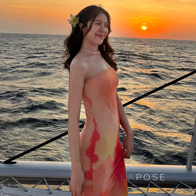 Evianna Strapless Printed Maxi Dress [F5QV0R9X]