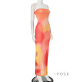 Evianna Strapless Printed Maxi Dress [YAAJW027]
