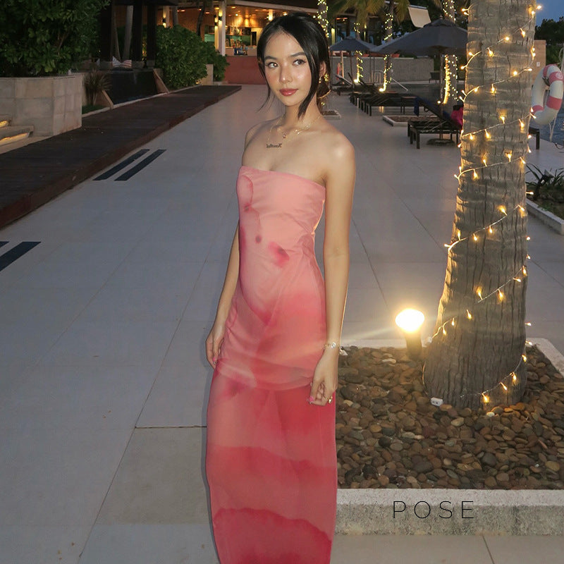 Evianna Strapless Printed Maxi Dress [HDJTRAQT]