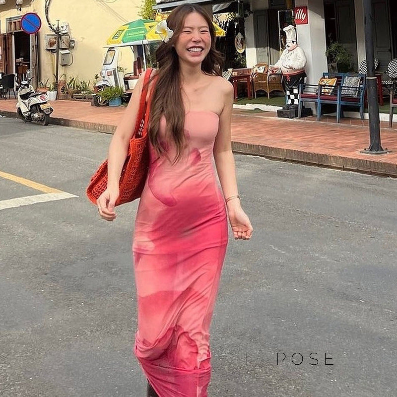Evianna Strapless Printed Maxi Dress [3V2D9NGD]