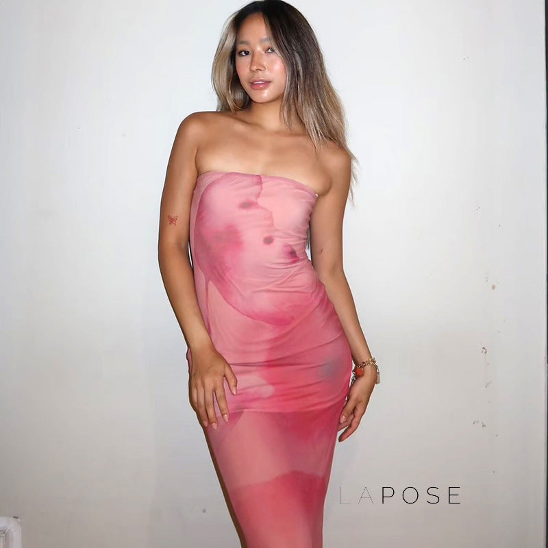 Evianna Strapless Printed Maxi Dress [A8PF5LZX]