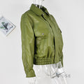 Evie Oversize Leather Jacket [0JE6NZ9Y]