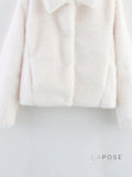 Ezmae Cropped Faux Fur Lapel Jacket [AVNO35SE]