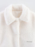 Ezmae Cropped Faux Fur Lapel Jacket [R16FMQLX]