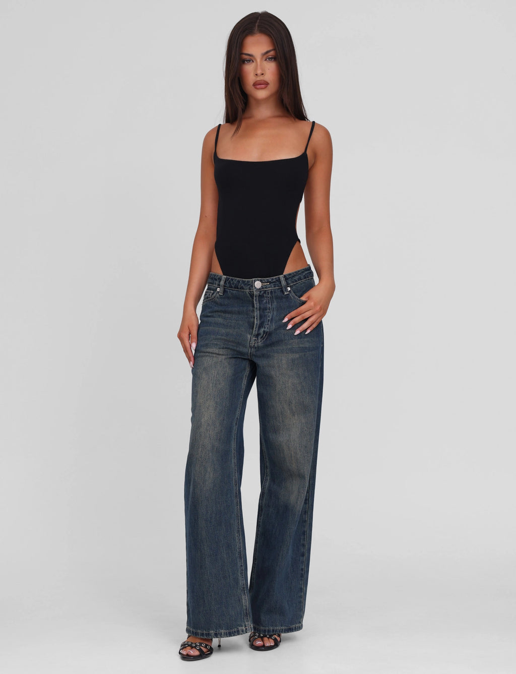 LaPose Fabiola Figure-Hugging Scooped Bodysuit
