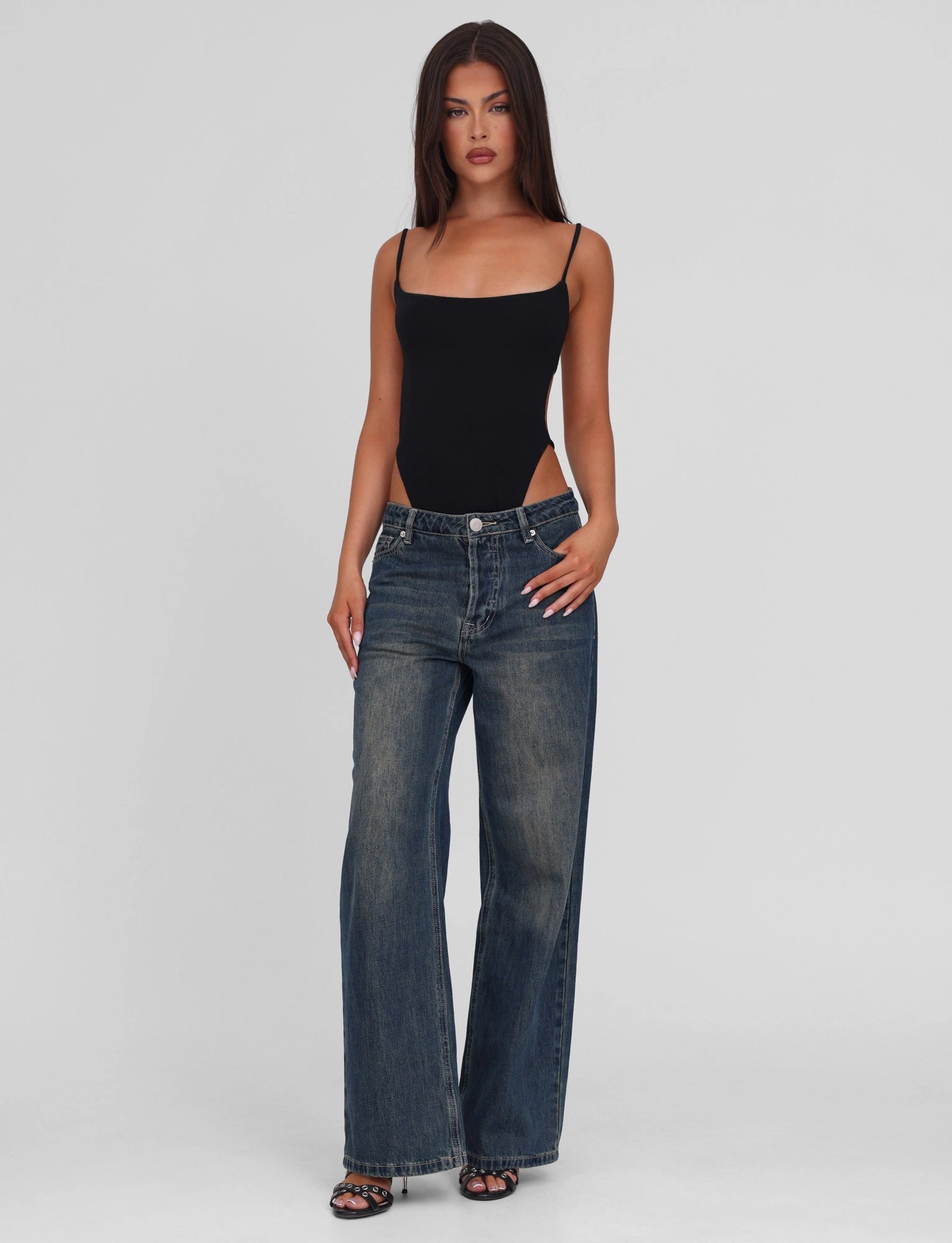 LaPose Fabiola Figure-Hugging Scooped Bodysuit
