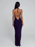 LaPose Faelynn Ruched Mesh Maxi Dress