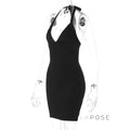 Faiza Backless Halter Mini Dress [JQ433OCL]