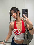 Farrah Colorblock Halter Top [CGYABVIX]