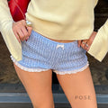 Farryn Scalloped Plaid Shorts [29KPI76H]