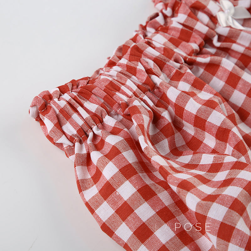 Fatoumata Bow Plaid Shorts [42L1W8V8]