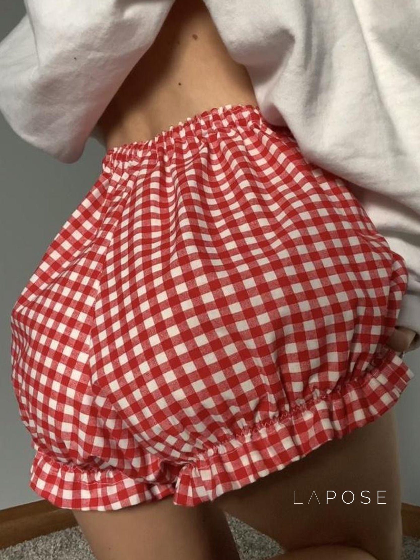 Fatoumata Bow Plaid Shorts [IYRZGV3B]
