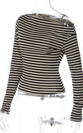 Filomena Off-Shoulder Striped Top [L3RKMSWJ]