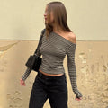 Filomena Off-Shoulder Striped Top [CBMRWG6D]