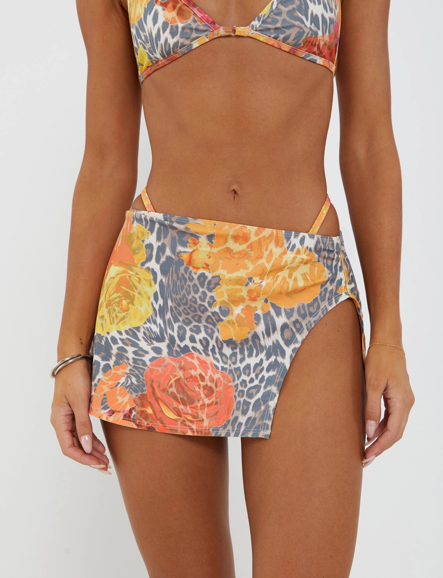 LaPose Finnley Leopard Bikini Skirt Set