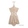 Fiorella Halter Woven Mini Dress [J9OESFLT]