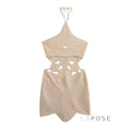 Fiorella Halter Woven Mini Dress [MHQS3M6U]