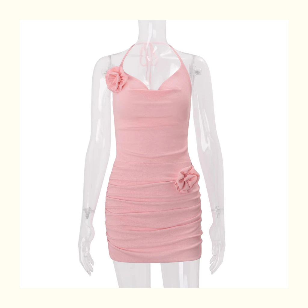 Floral Embellished Bodycon Mini Dress [5EYTOWZB]