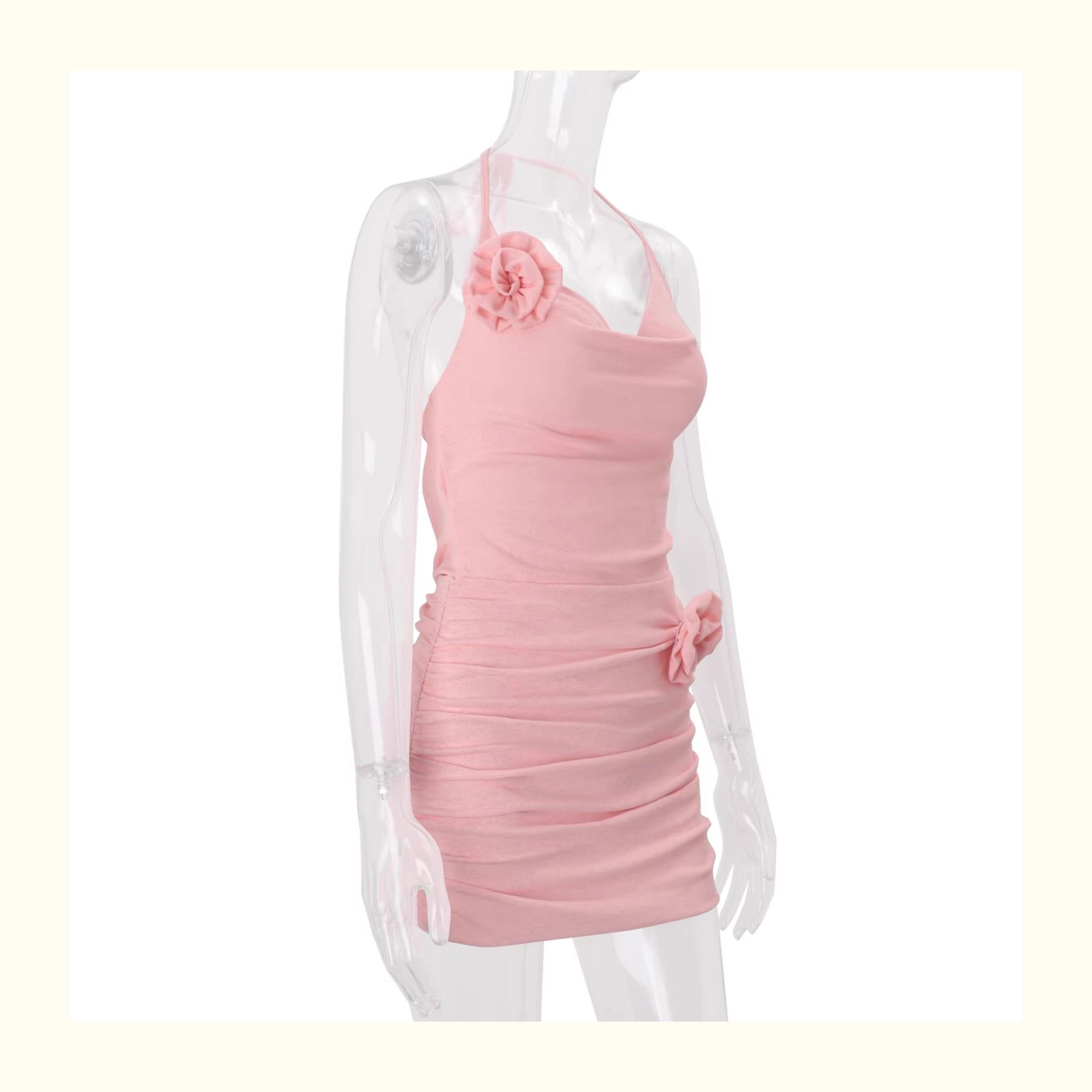 Floral Embellished Bodycon Mini Dress [AGZ24QYI]