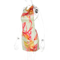 Floral Gradient Halter Mini Dress [ABHC9VC2]