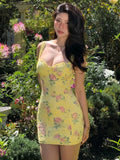 Floral Lace Spliced Mini Dress [UL8RNTG8]